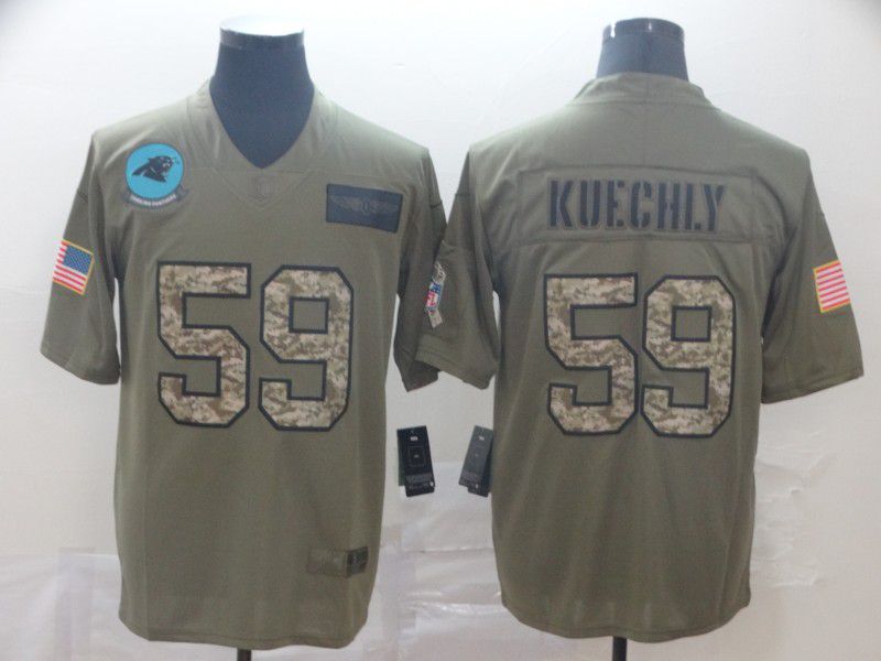 Men Carolina Panthers #59 Kuechly Camo Nike Olive Salute To Service Limited NFL Jersey->carolina panthers->NFL Jersey
